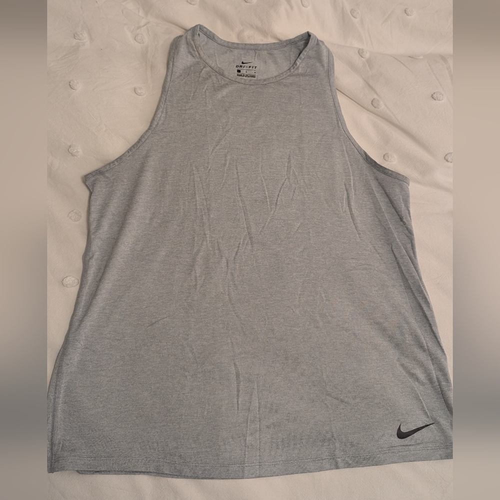 Nike dri-fit Gray Sleeveless Tank Top, Large